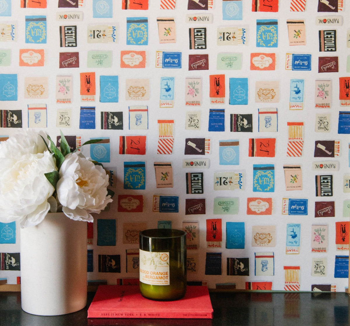 Image of NYC Matchbook in Multi Wallpaper