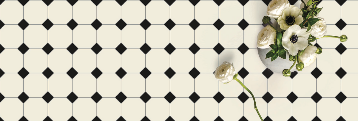 Black and White Tile Decals