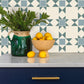 Patchwork Tile Decal Tile/Flooring in Lake Blue