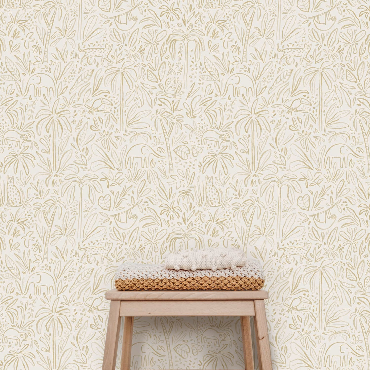 Image of In the Jungle in Neutral Wallpaper