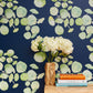 Image of Spring Leaves in Navy Wallpaper