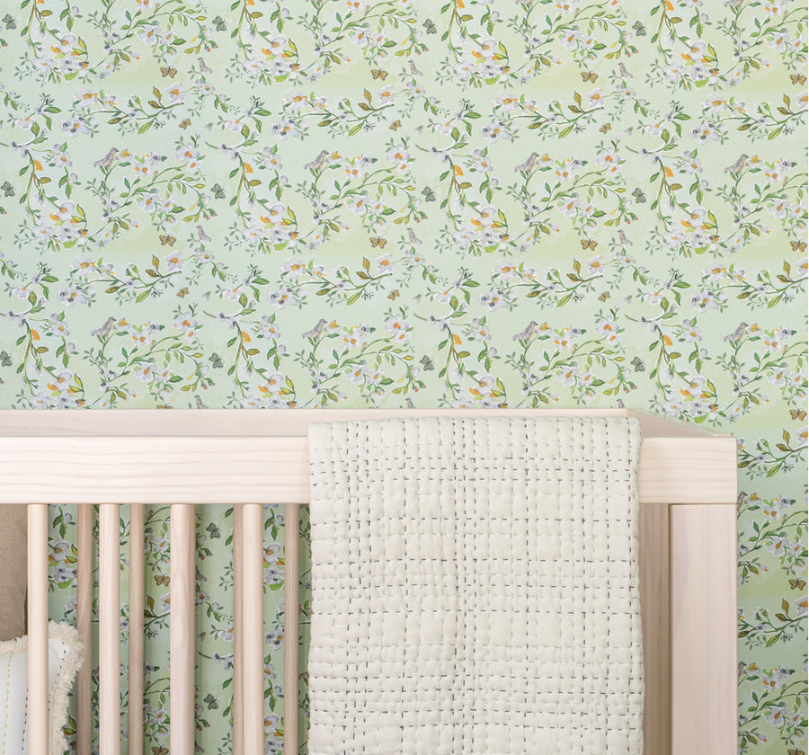 Image of Chinoiserie in Green Wallpaper