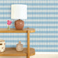Image of Broken Stripe in Blue Wallpaper