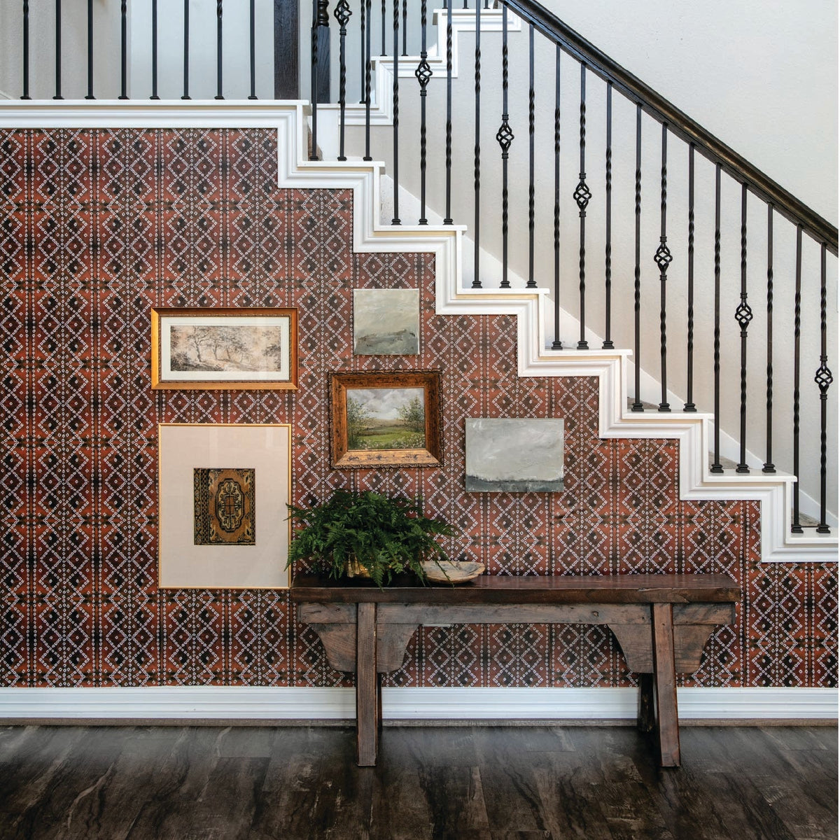 Image of Ajrak in Rust Wallpaper