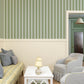 Image of Charlie Stripe in Powder/Leaf Wallpaper
