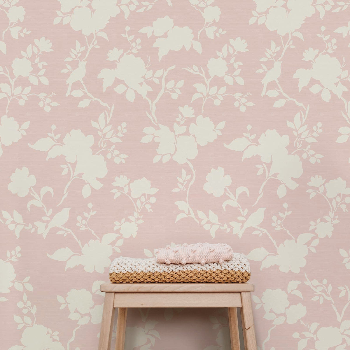 Image of Camellia Bloom in Pink Wallpaper