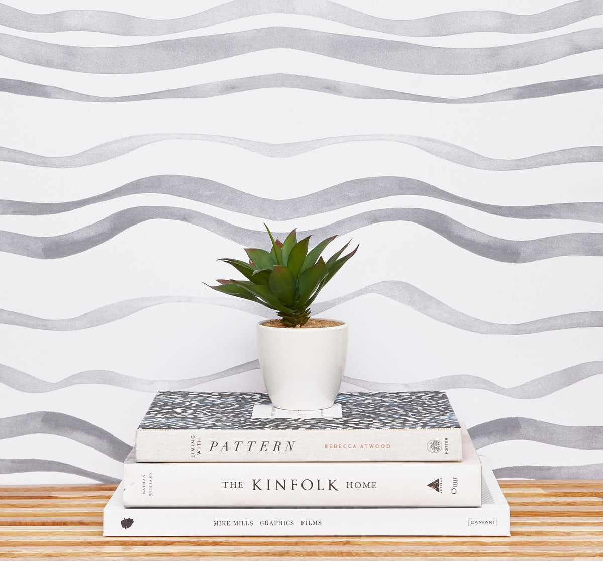 Image of Waves in Grey Wallpaper