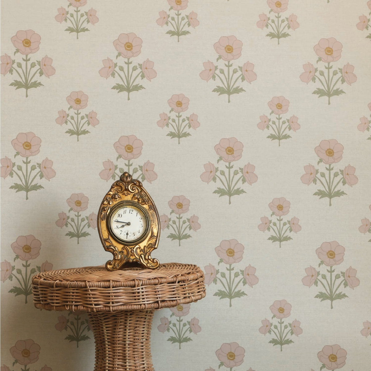 Image of Windflower in Pink Wallpaper