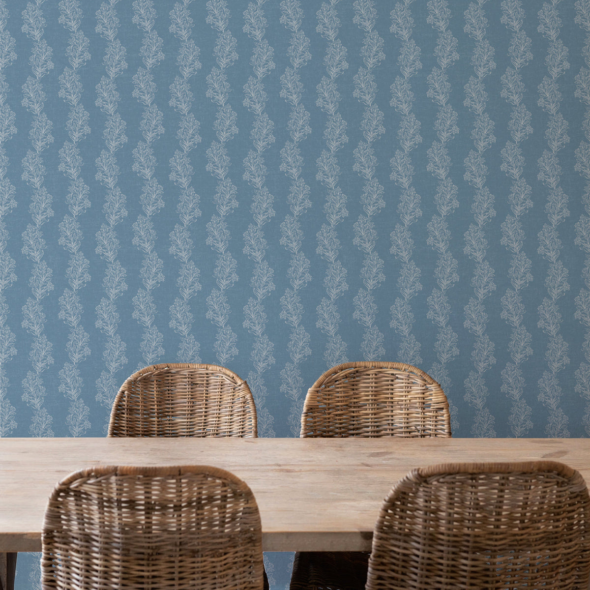 Image of Heritage Vine in Chambray Wallpaper