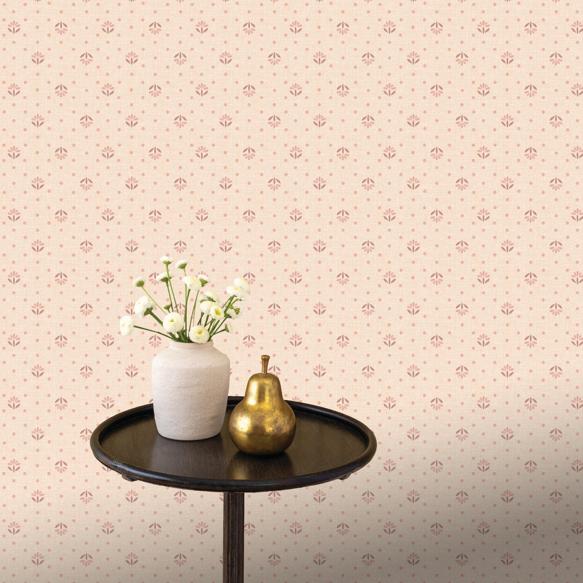 Image of Threaded Petal in Blush Wallpaper