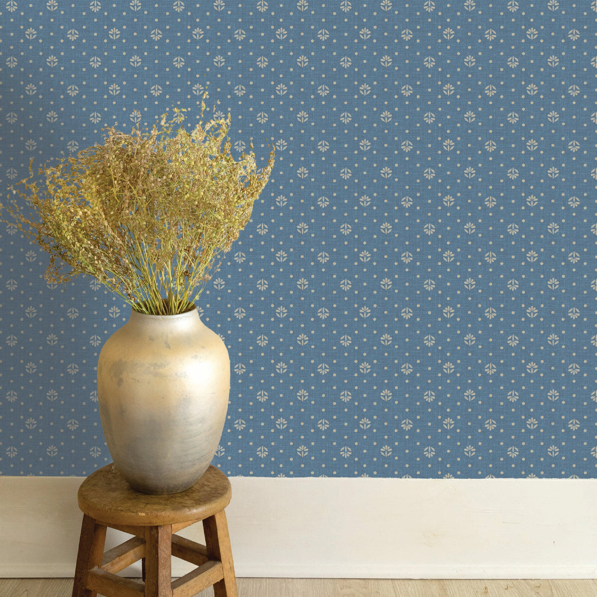 Image of Threaded Petal in Blue Wallpaper