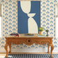 Image of Field Floral in Sky Blue Wallpaper