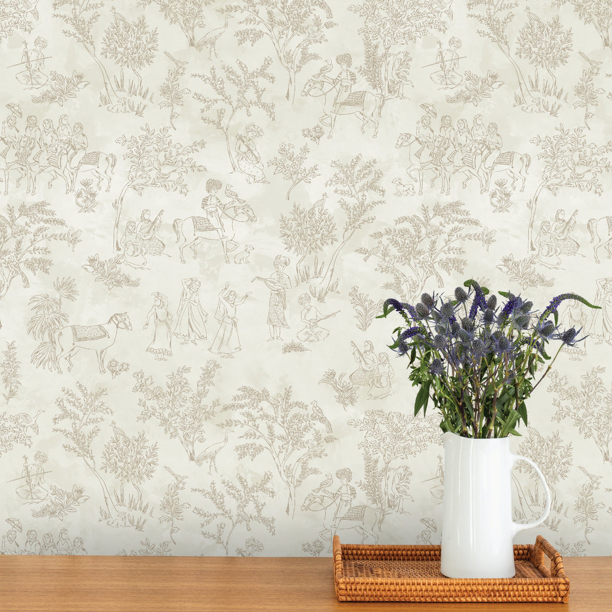 Image of Toile de Joon in Bone Wallpaper