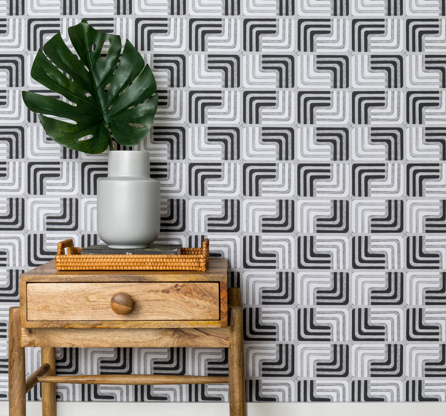 Image of Two Step in Grey Wallpaper