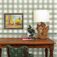 Image of Big Gingham in Sage Wallpaper