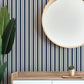 Image of Simple Stripe in Navy Wallpaper