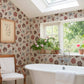 Image of Annie Floral in Powder/Bordeaux Wallpaper