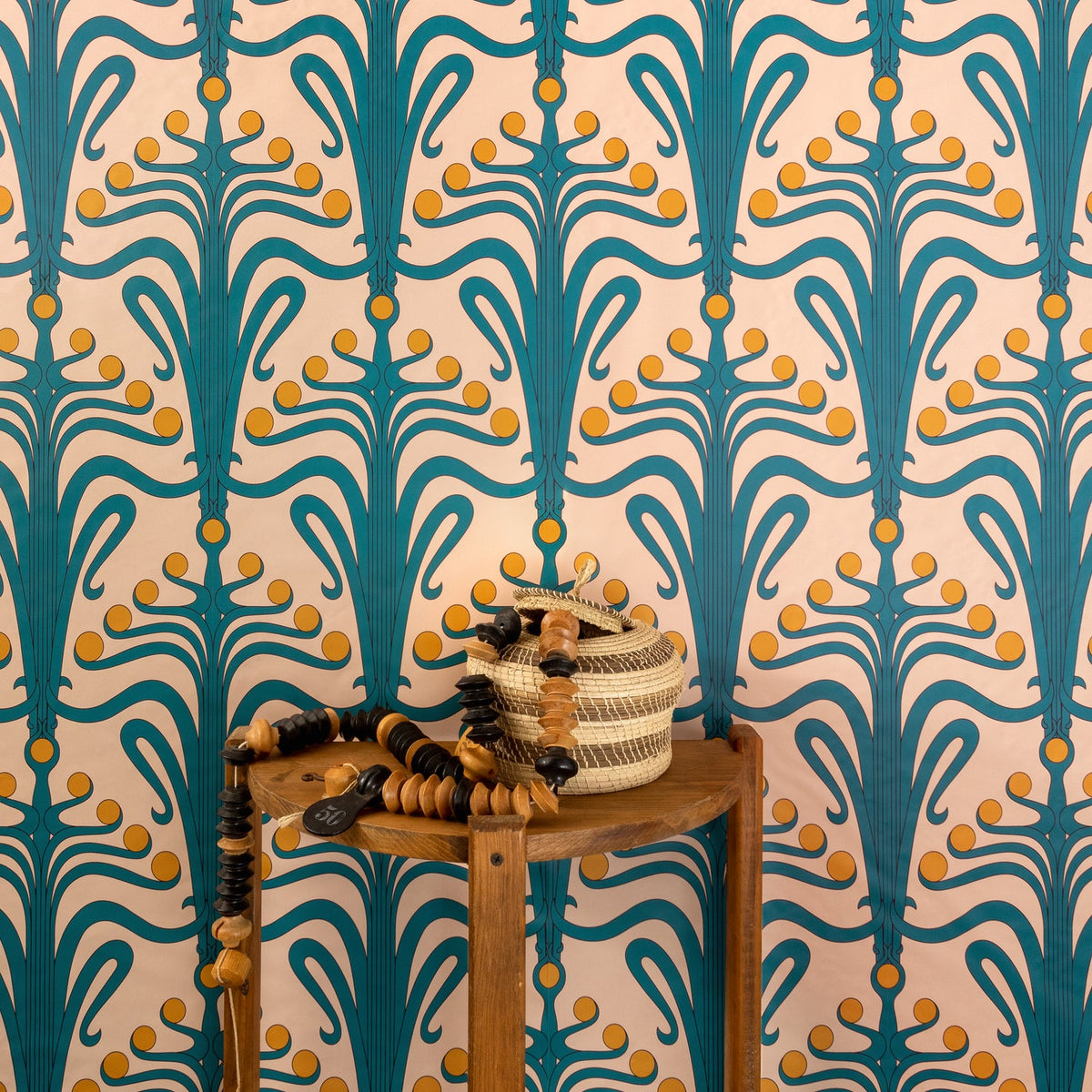 Image of Lucille in Flamingo Wallpaper
