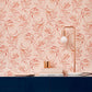 Image of Botany in Rose and Blush Wallpaper