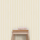Image of Linen Stripe in Oat/Marigold Wallpaper
