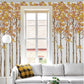 Image of Birch Tree in Gold Wallpaper
