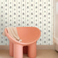 Image of Fan Floral Stripe in Lilac Wallpaper