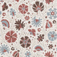 Image of Annie Floral in Powder/Bordeaux wallpaper