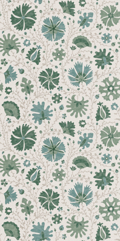 Image of Annie Floral in Sage Wallpaper