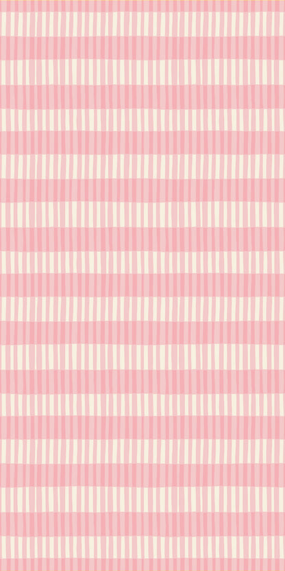 Image of Broken Stripe in Pink Wallpaper