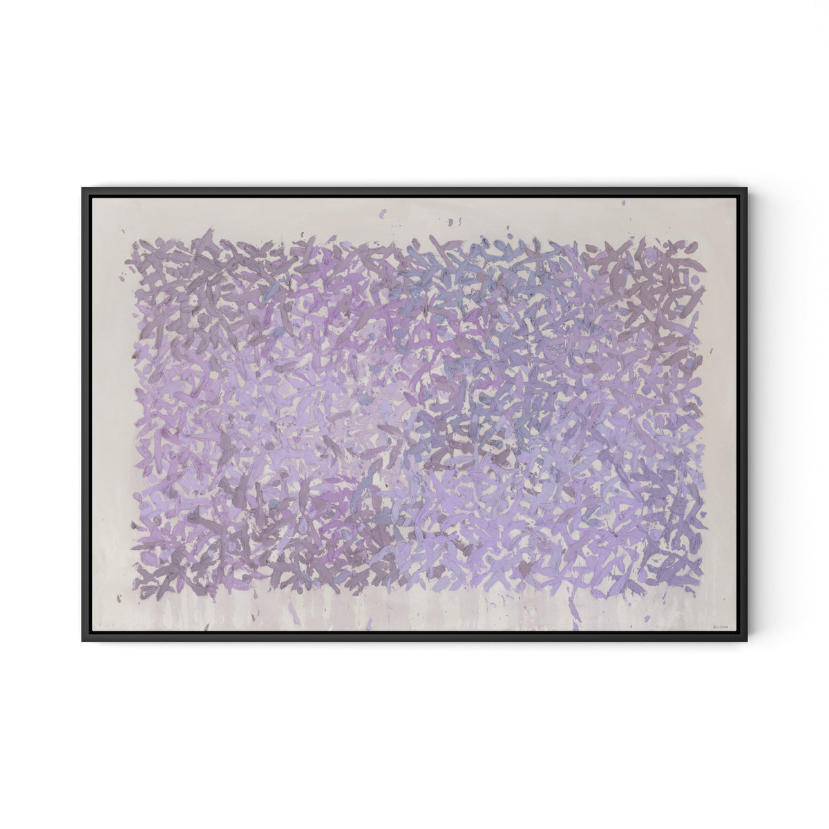 The Cling to the Rock No. 1 Canvas Floater Framed / 32 x 22 in / Black