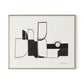 Curves Corners Canvas Floater Framed / 32 x 26 in / Natural Maple