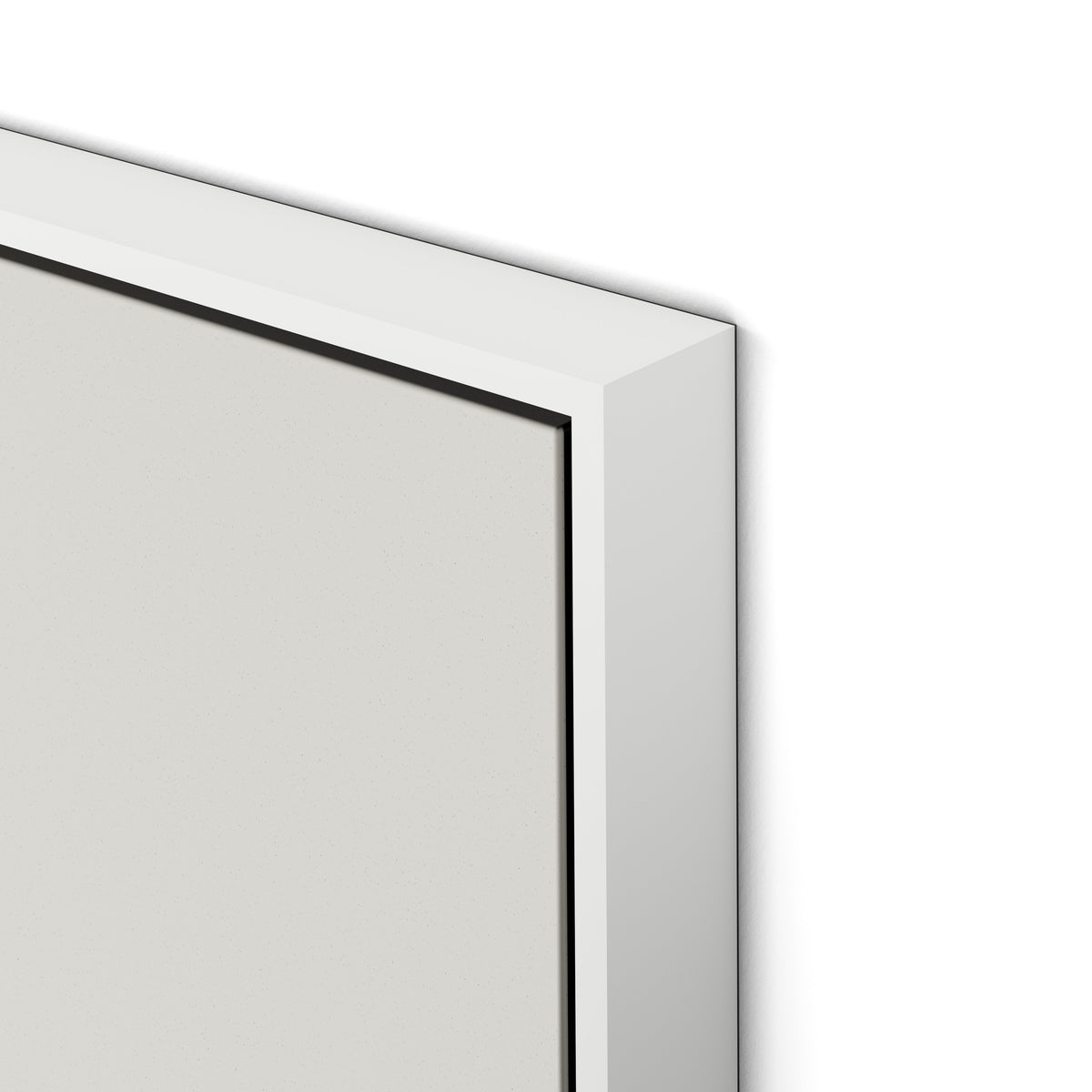 Curves Corners Canvas Floater Framed / 32 x 26 in / White