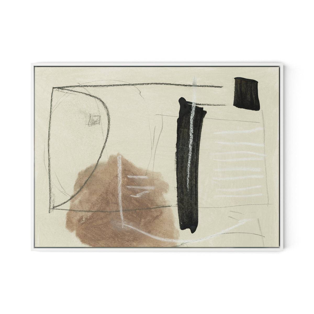Combine Canvas Floater Framed / 32 x 24 in / White