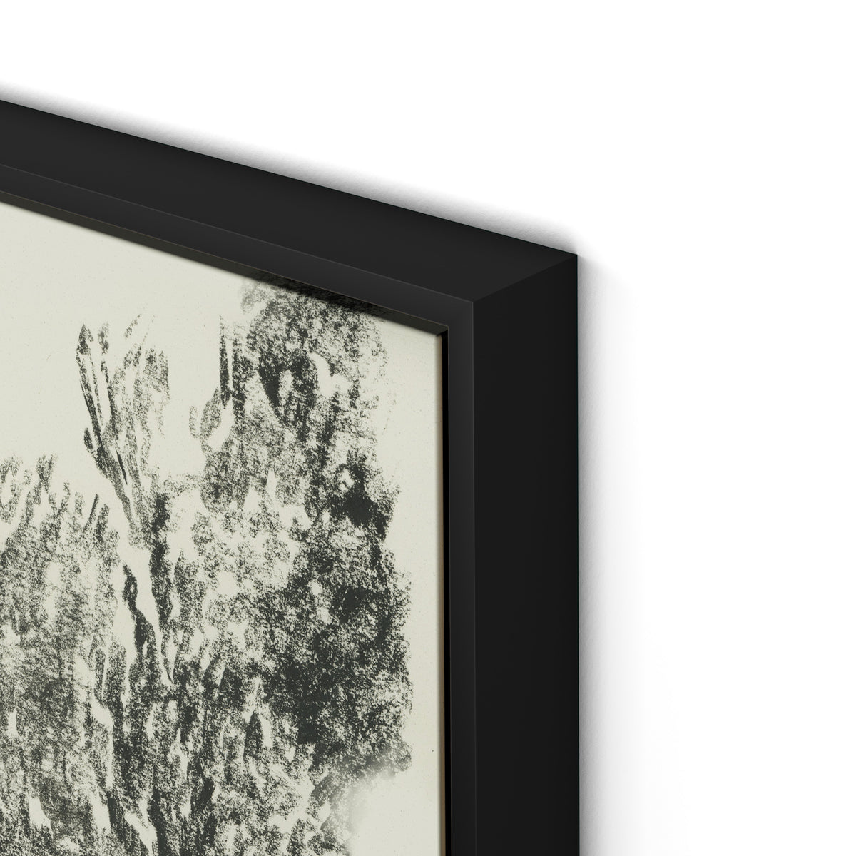 River Exe Canvas Floater Framed / 32 x 24 in / Black