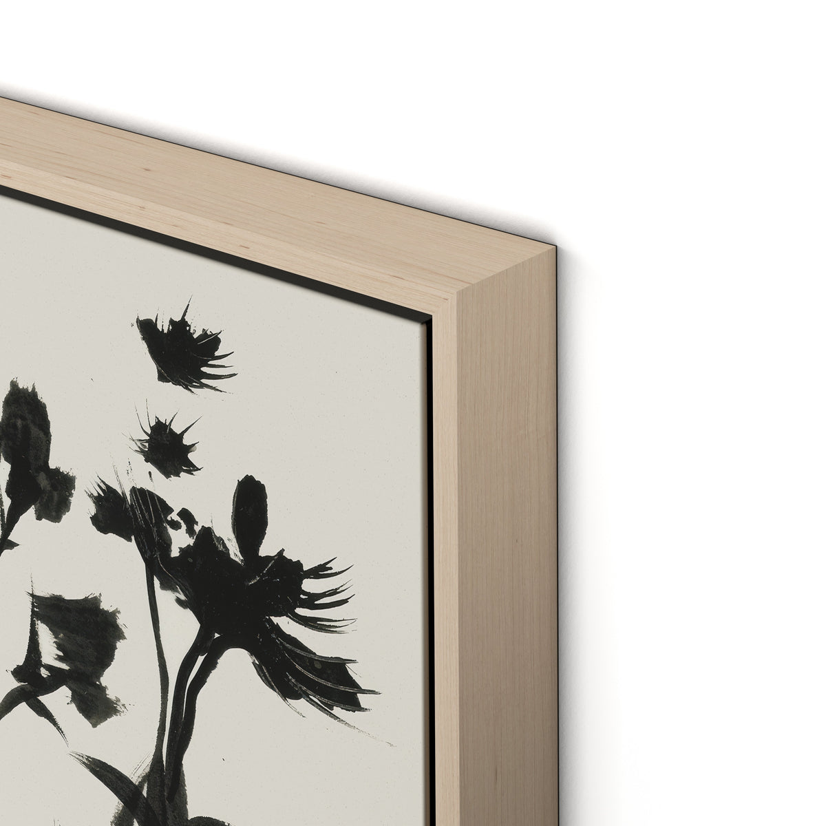 Spring Breeze Canvas Floater Framed / 32 x 24 in / Natural Maple