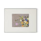 Spring Gathered w Border Canvas Floater Framed / 32 x 24 in / White