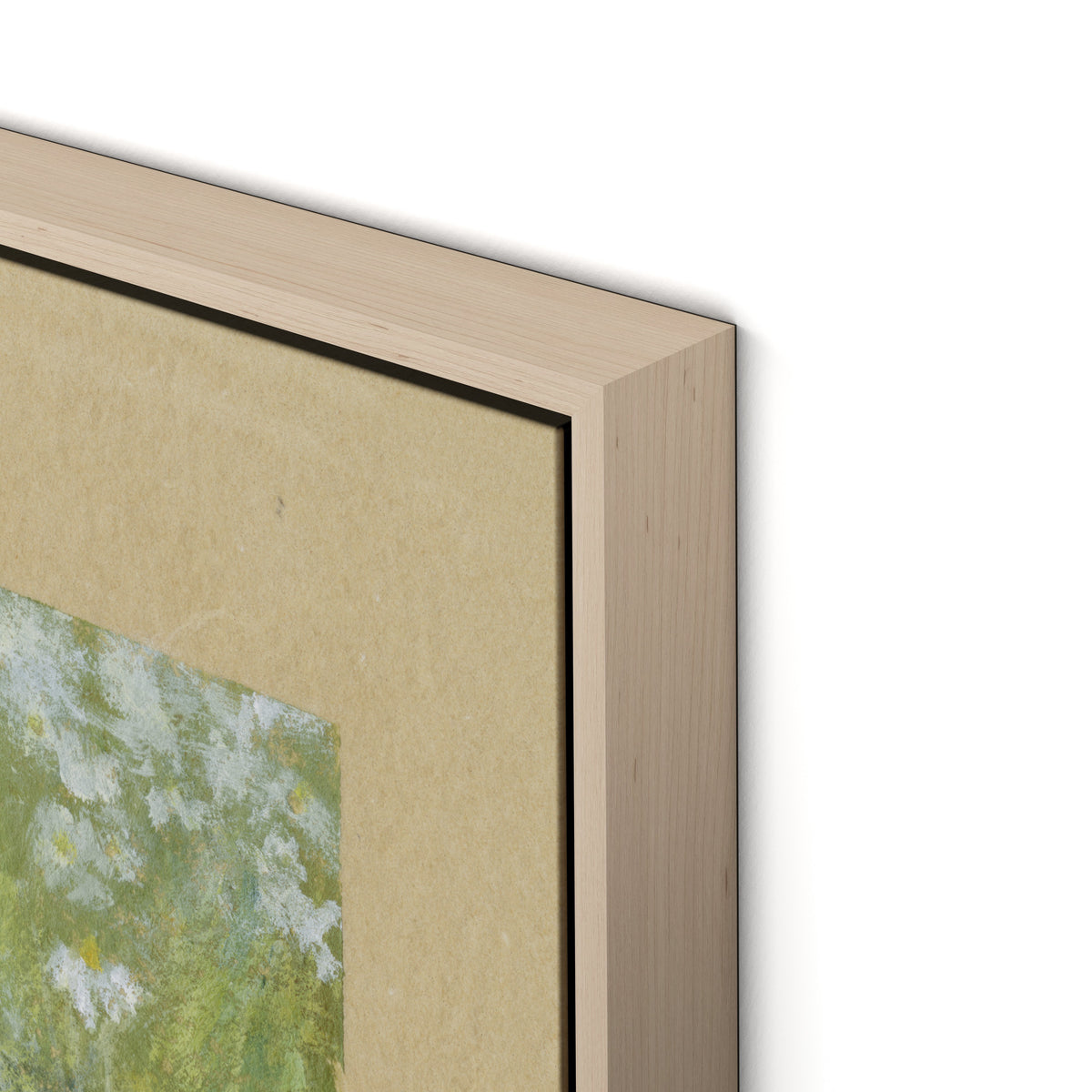 Chorus of Daisies IV Canvas Floater Framed / 32 x 21 in / Natural Maple