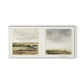 Hazy Terrain Canvas Floater Framed / 32 x 16 in / White