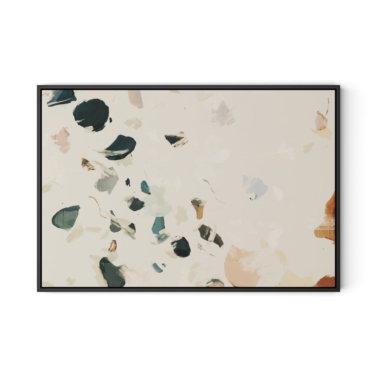 Artists Palette No. 1 Canvas Floater Framed / 32 x 22 in / Black