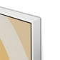 Apricot Cake Stripes Canvas Floater Framed / 32 x 32 in / White