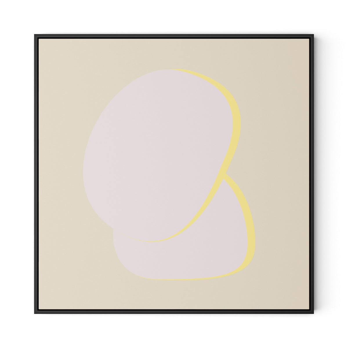 Stones 2 - Recolor 2 Canvas Floater Framed / 32 x 32 in / Black