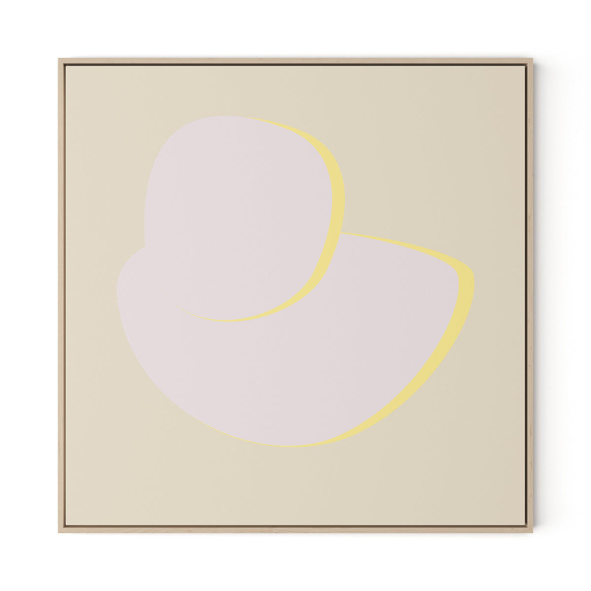 Stones E - Recolor 2 Canvas Floater Framed / 32 x 32 in / Natural Maple