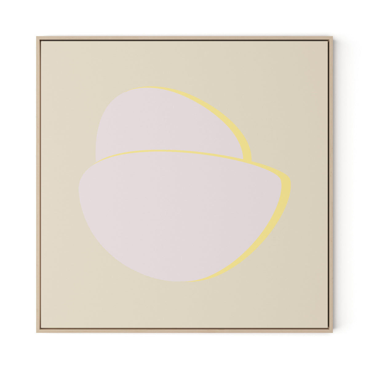 Stones C - Recolor 2 Canvas Floater Framed / 32 x 32 in / Natural Maple