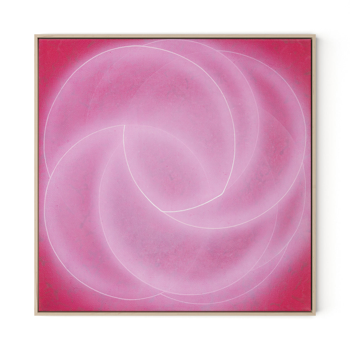 Rose II Canvas Floater Framed / 32 x 32 in / Natural Maple
