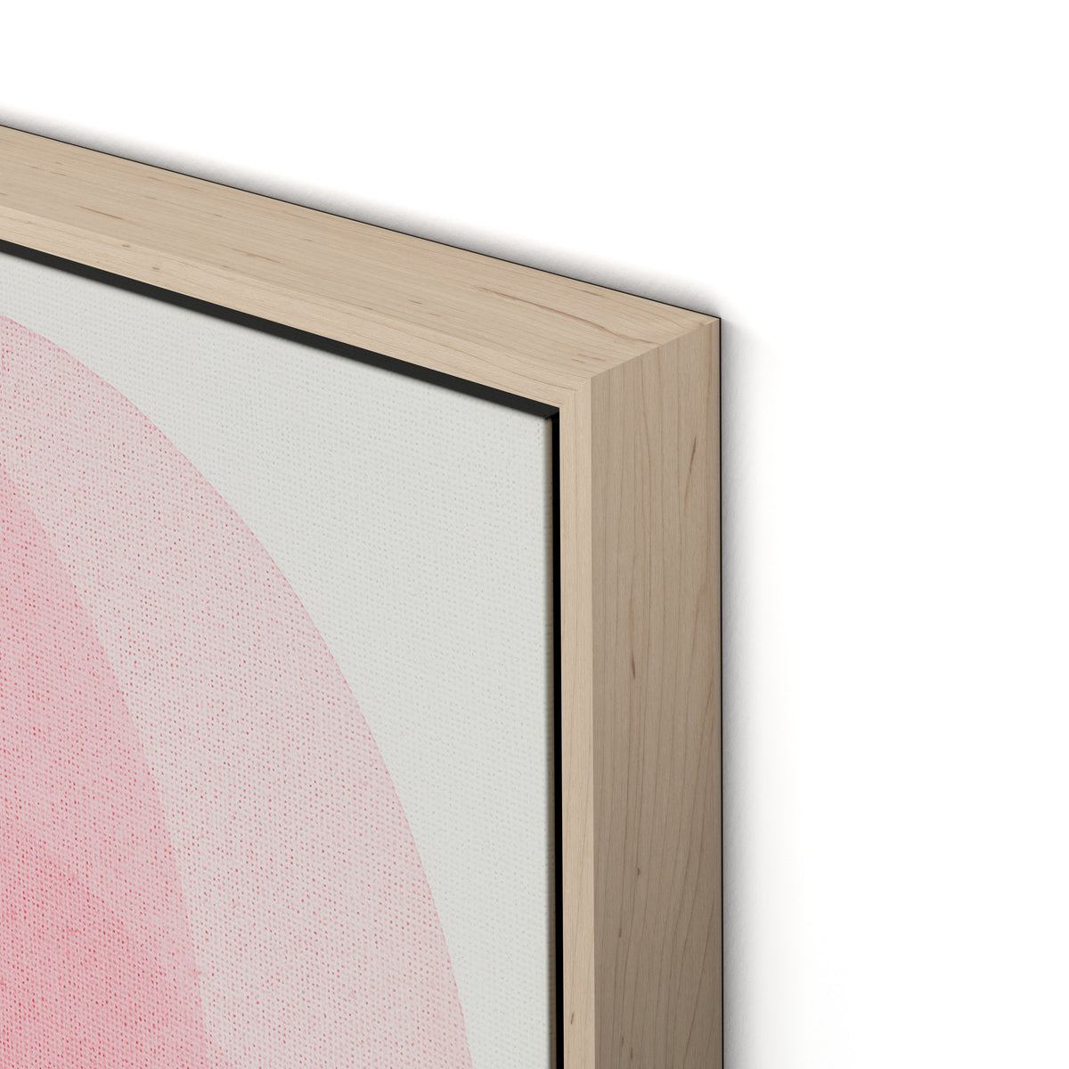 Rose I Canvas Floater Framed / 32 x 32 in / Natural Maple
