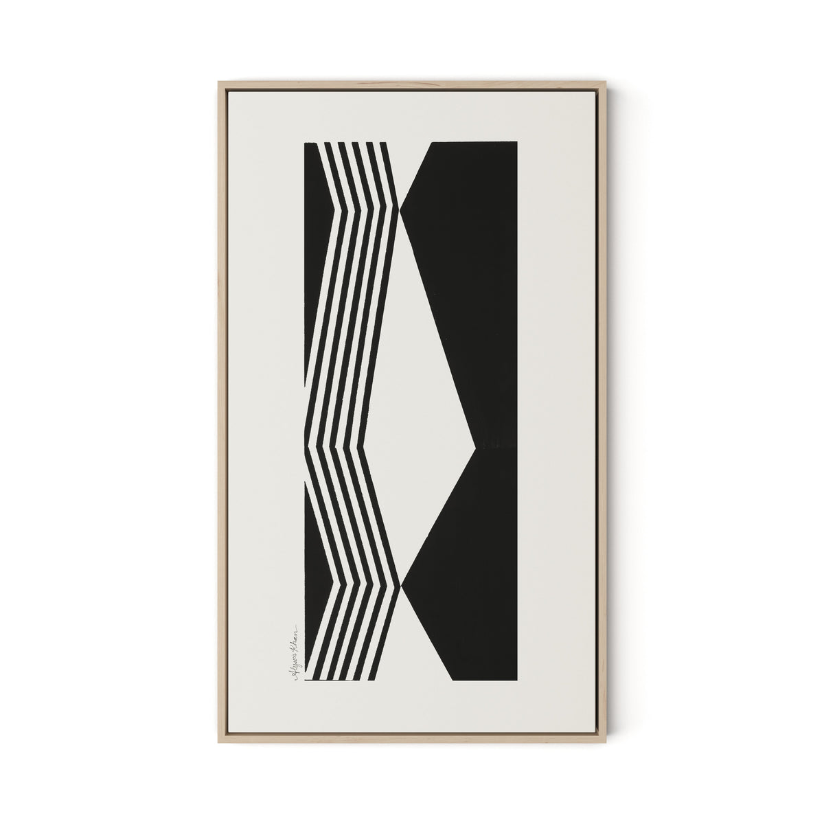 Touch Canvas Floater Framed / 19 x 32 in / Natural Maple