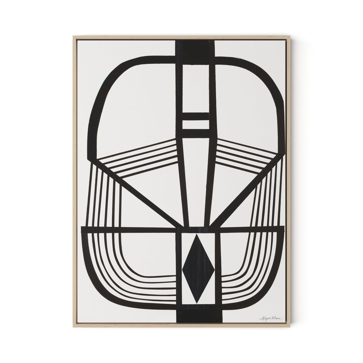 Imperfect Present Canvas Floater Framed / 24 x 32 in / Natural Maple
