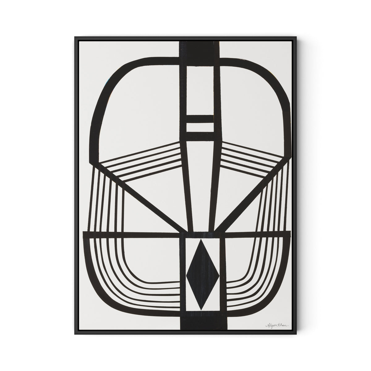 Imperfect Present Canvas Floater Framed / 24 x 32 in / Black