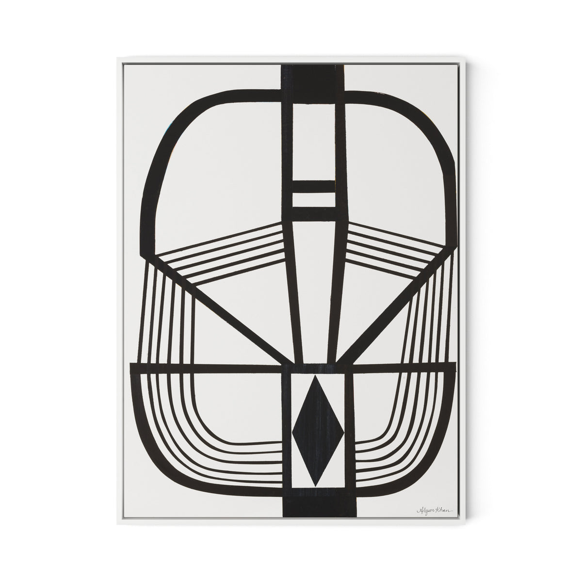 Imperfect Present Canvas Floater Framed / 24 x 32 in / White