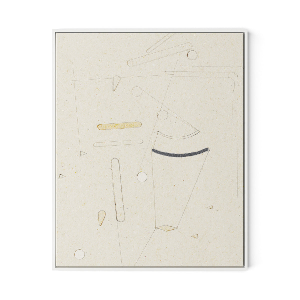 Indirect Canvas Floater Framed / 26 x 32 in / White